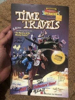 Time travel american comic super heroes signed autograph comic book