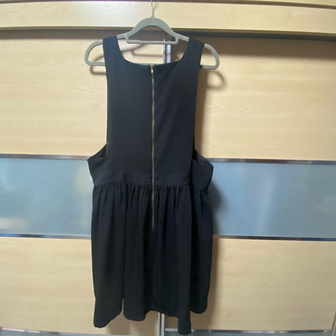 drop-waist pleated mini dress Juno Black Glitter Drop Waist Pleated Mini dress Small main image 0