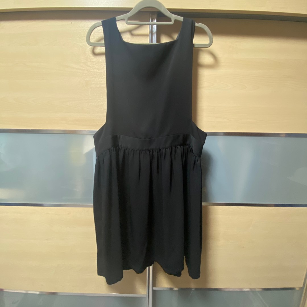black skater pinafore dress Show Us Ya Tops Matte Black Underbust Dress-BlackMilk