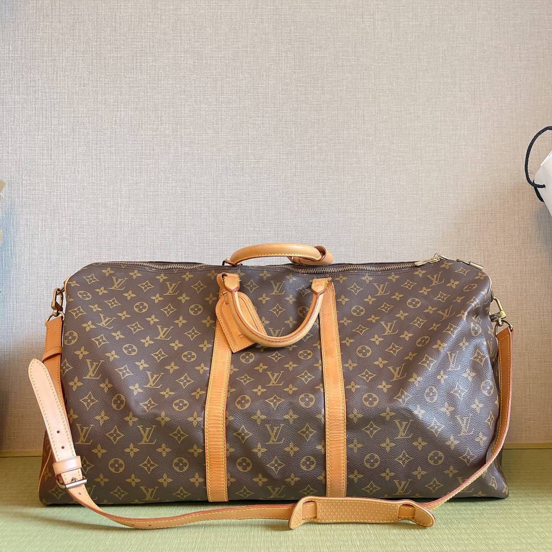 LOUIS VUITTON Keepall Bandouliere 55 Damier Ebene Canvas Bag, Luxury, Bags  & Wallets on Carousell