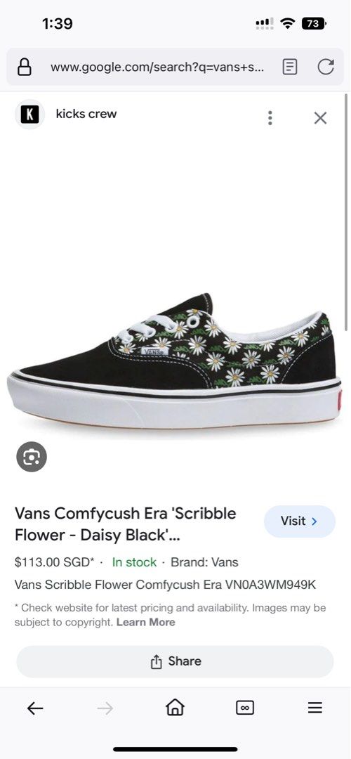 Daisy best sale flower vans