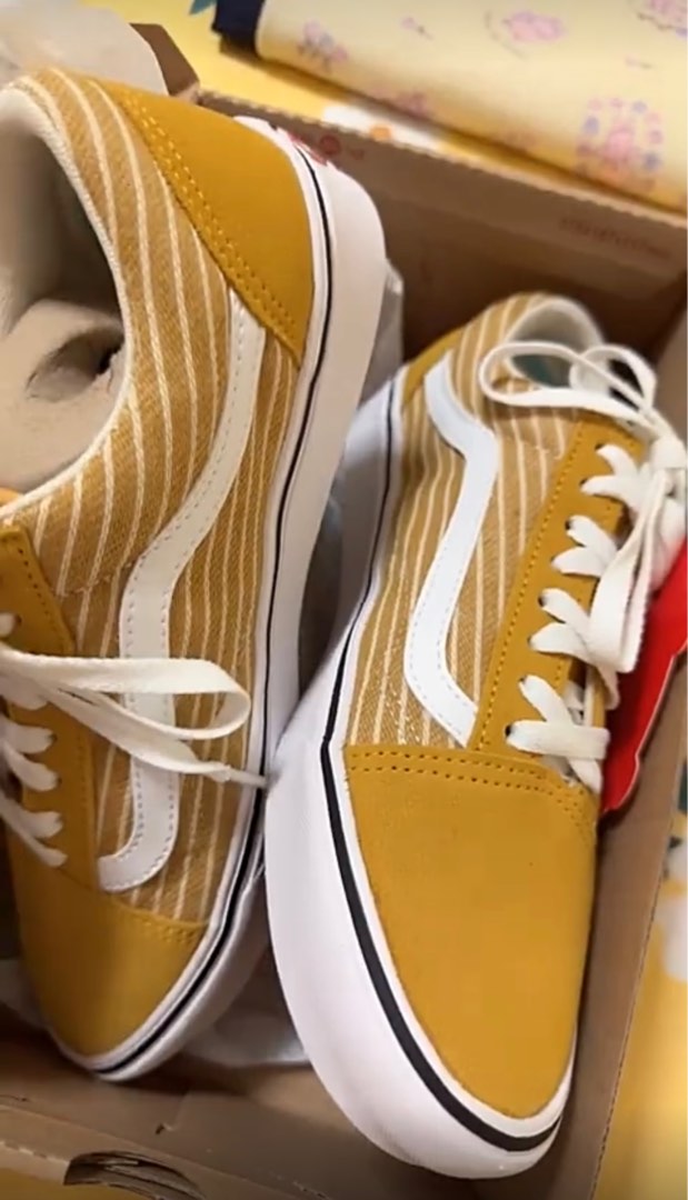 Vans old skool womens yellow deals