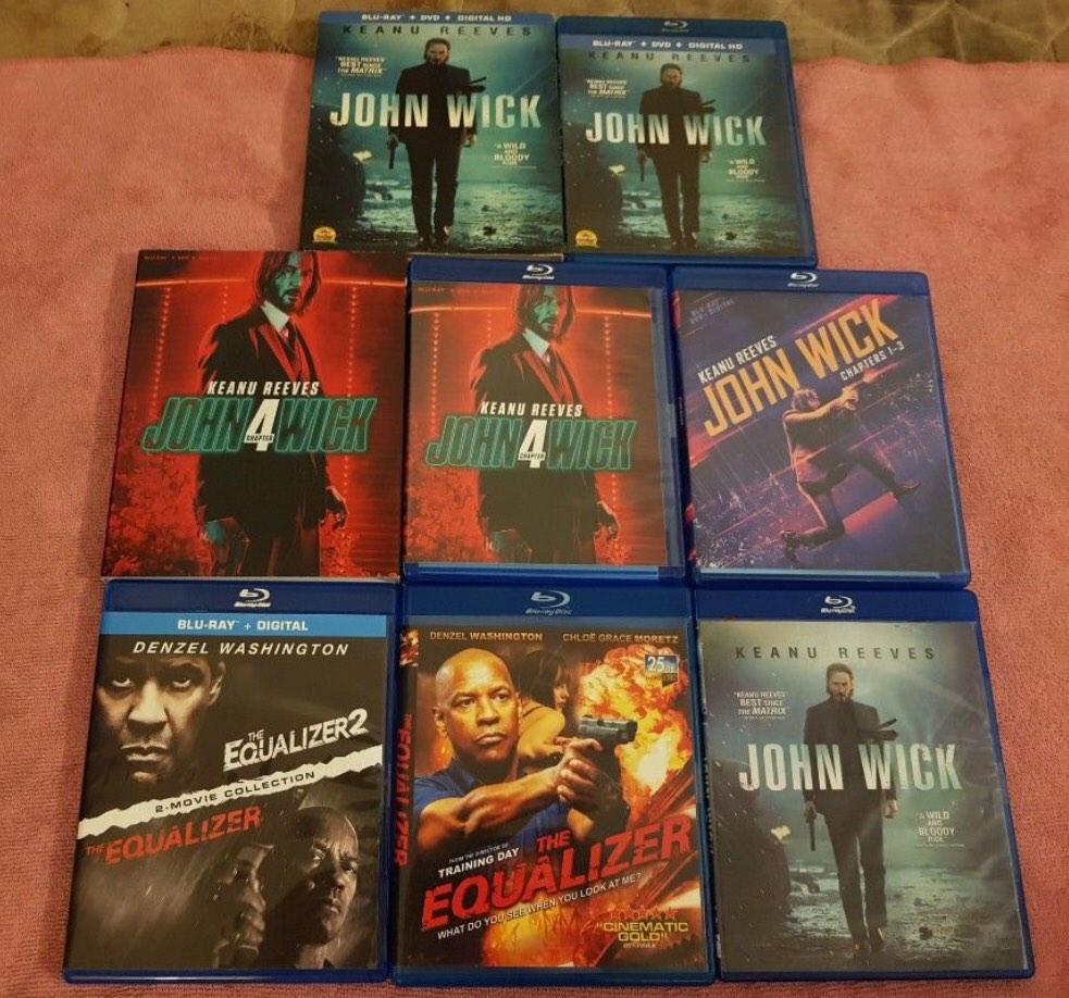 Vengeance Mode The Equalizer And John Wick 6 Movie Blu Ray Complete
