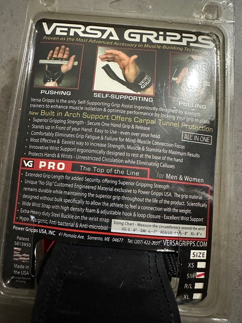Versa Gripps® Pro Auténtico. El Mejor Accesorio De Entrenamiento Del Mundo. Hecho EN Estados Unidos (XS-Blue