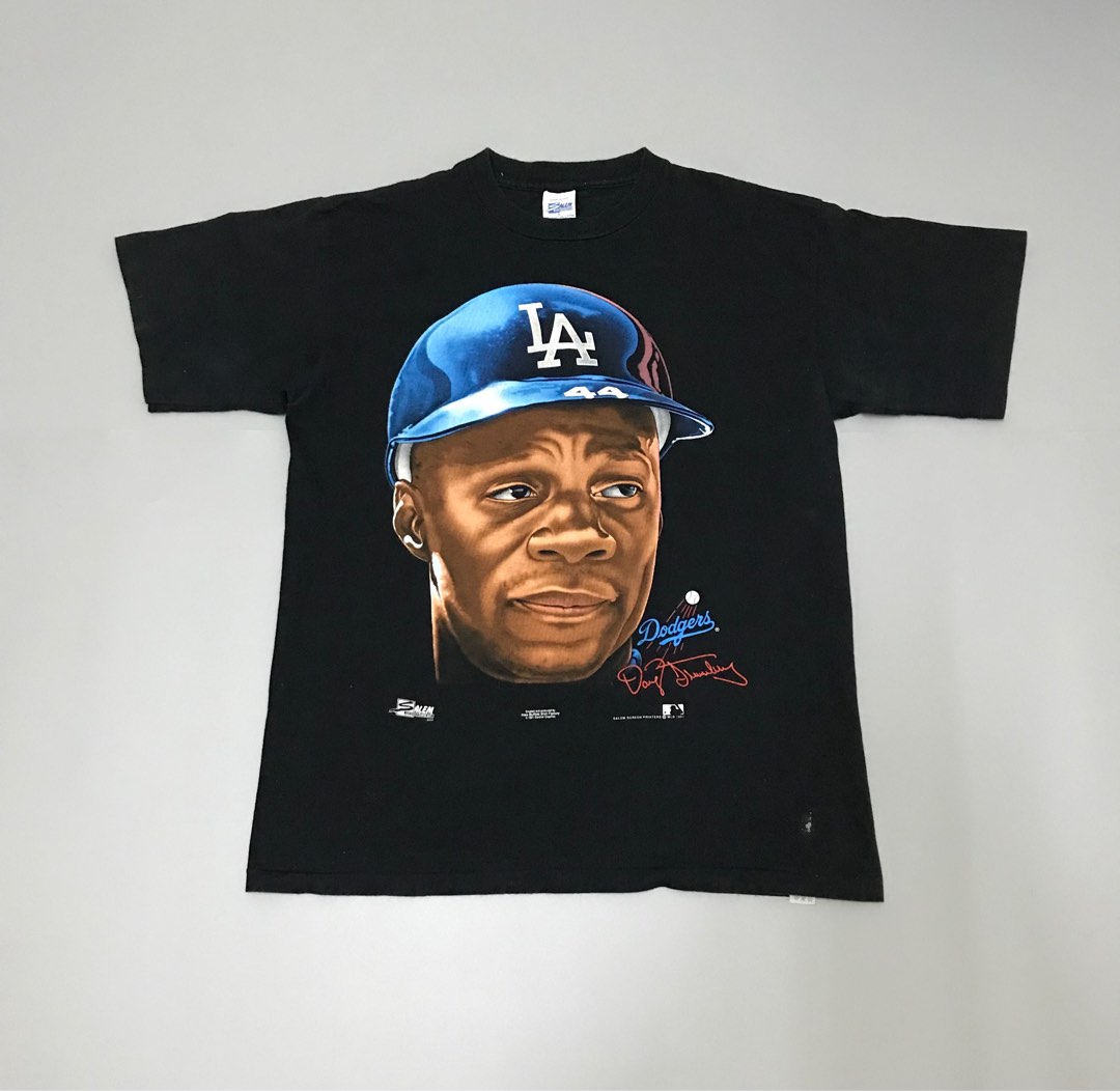 90s La Dodgers Darryl Strawberry Big Head shirt - Depop