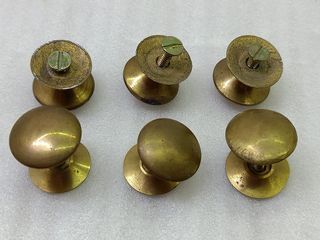 Vintage Brass 20mm round Hardware for cabinets and drawers for 40 each *N82