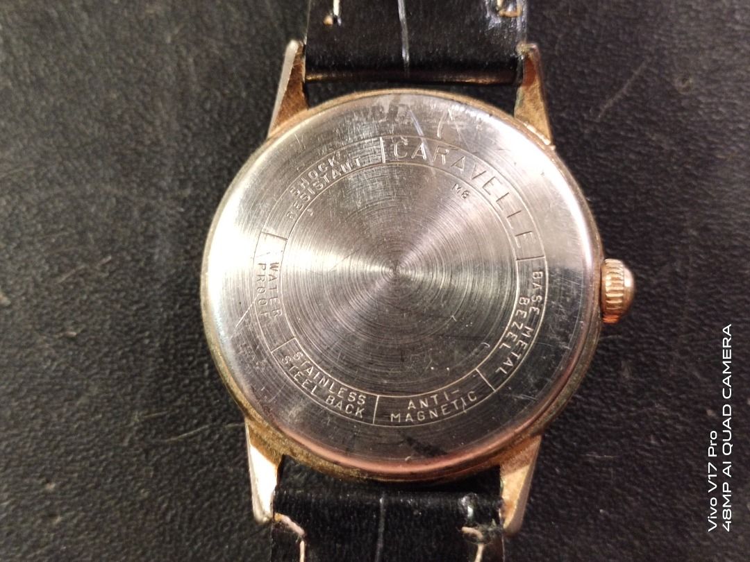 Vtg Caravelle by Bulova Mechanical Hand Winding Watch Men s