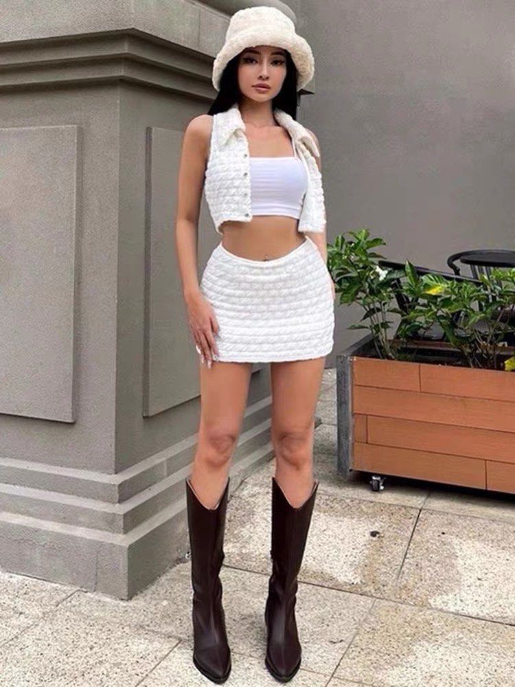 White skirt kpop discount