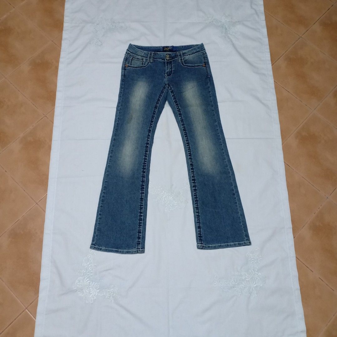 Women Angels Jeans Stretch Low Rise Boot Cut. Size 29