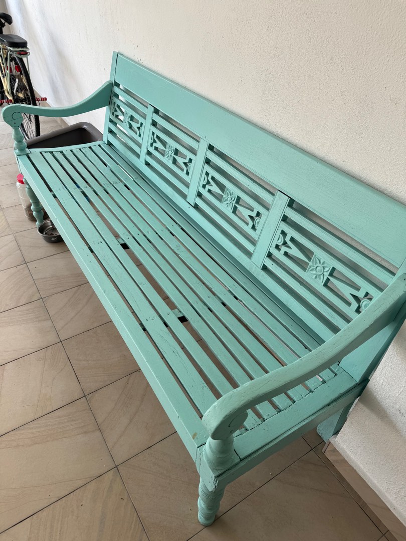 Wooden Outdoor Bench, Furniture & Home Living, Outdoor Furniture on