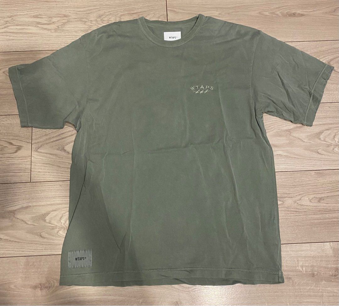 Wtaps tee green size 2 wtuva, 男裝, 上身及套裝, T-shirt、恤衫、有