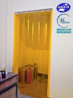 Yellow plastic Curtains