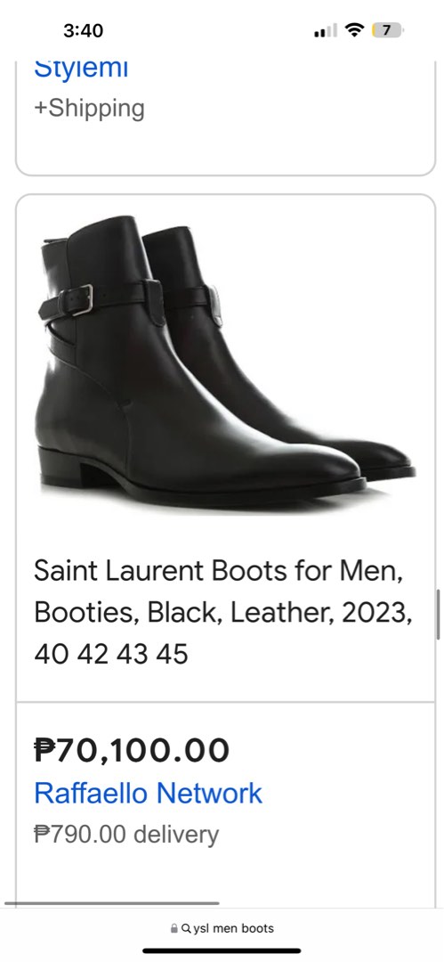 Yves saint laurent chelsea boots mens store