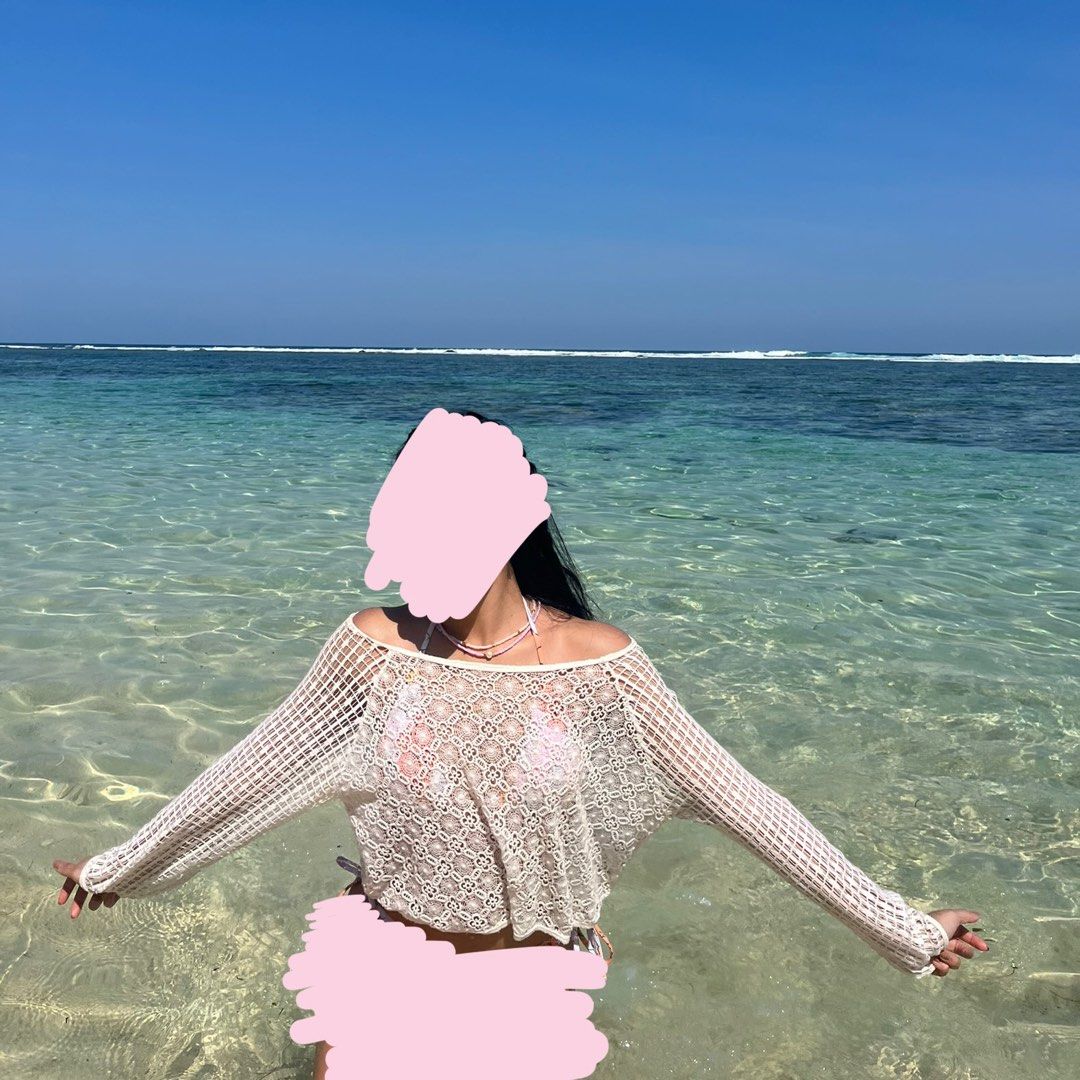 ZARA beach cover up bikini outer crochet top