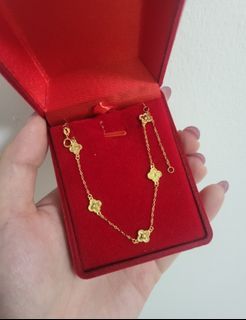 18K Gold Clover Bracelet