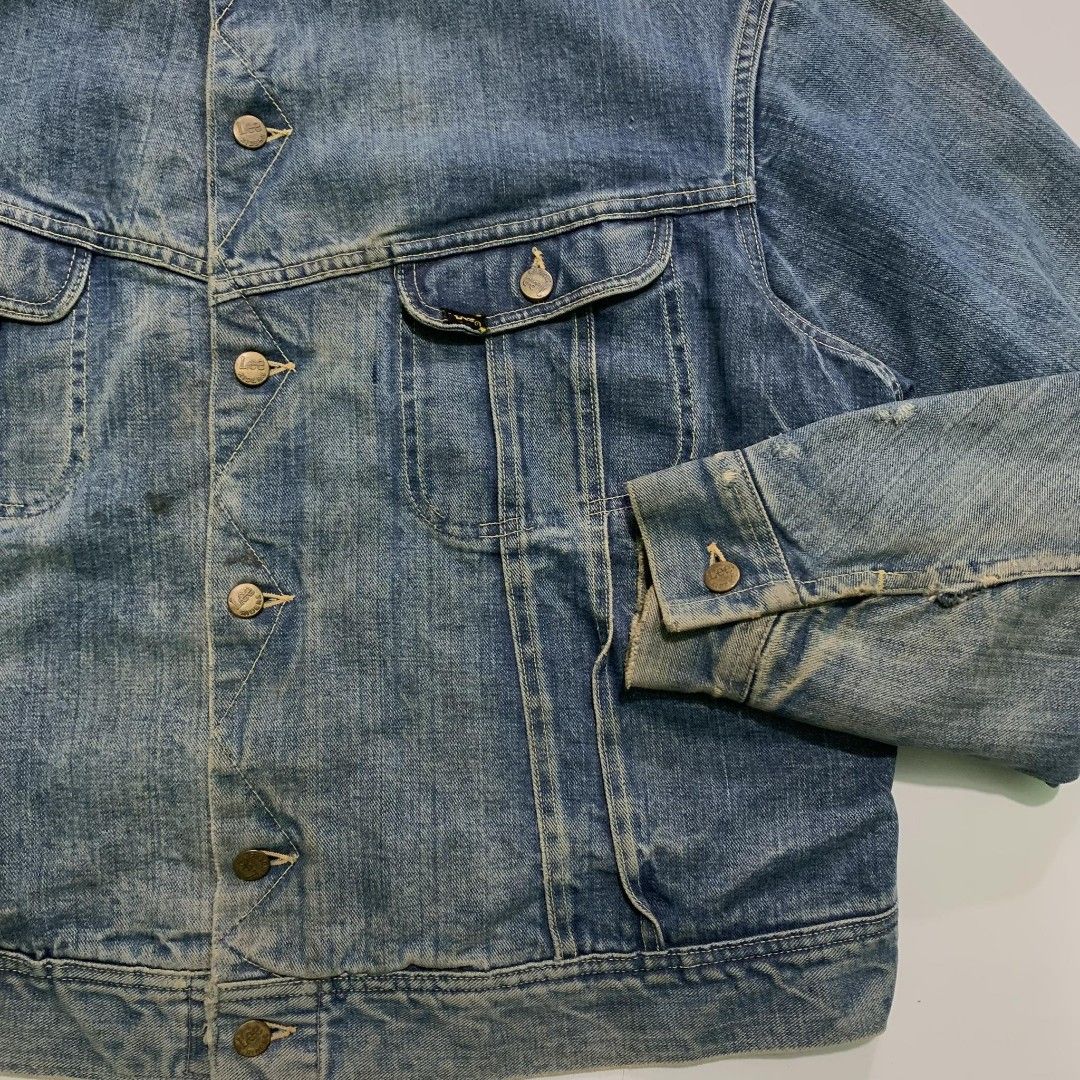 1950s Lee Storm Rider LOT 101J Type 3 Denim Trucker Jacket Blanket