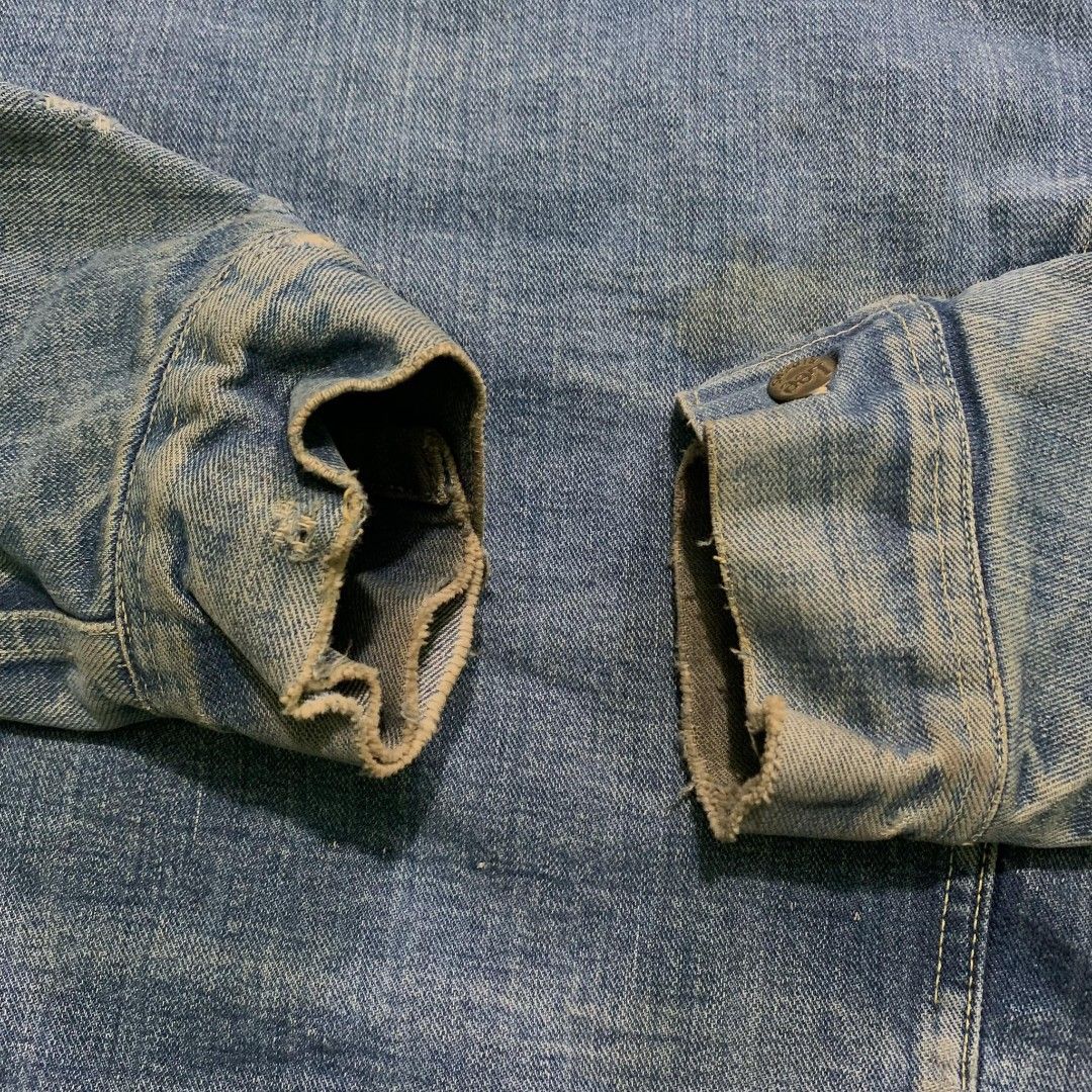 1950s Lee Storm Rider LOT 101J Type 3 Denim Trucker Jacket Blanket