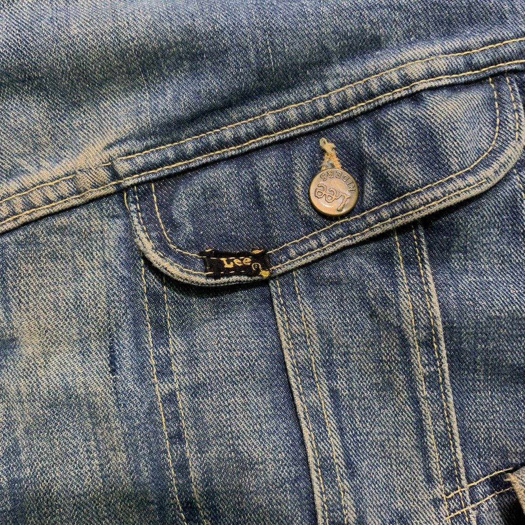 1950s Lee Storm Rider LOT 101J Type 3 Denim Trucker Jacket Blanket Lined Corduroy Colar, Men's