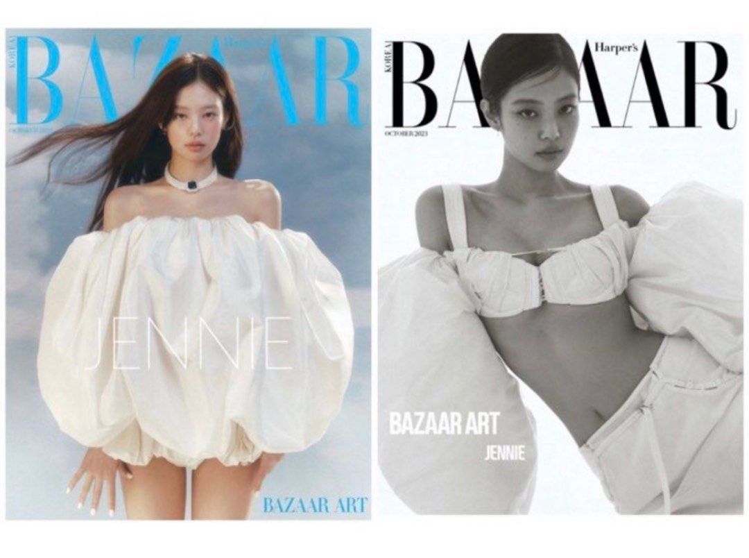 現貨)2023年10月號Bazaar Korea Blackpink Jennie封面, 興趣及遊戲, 書 