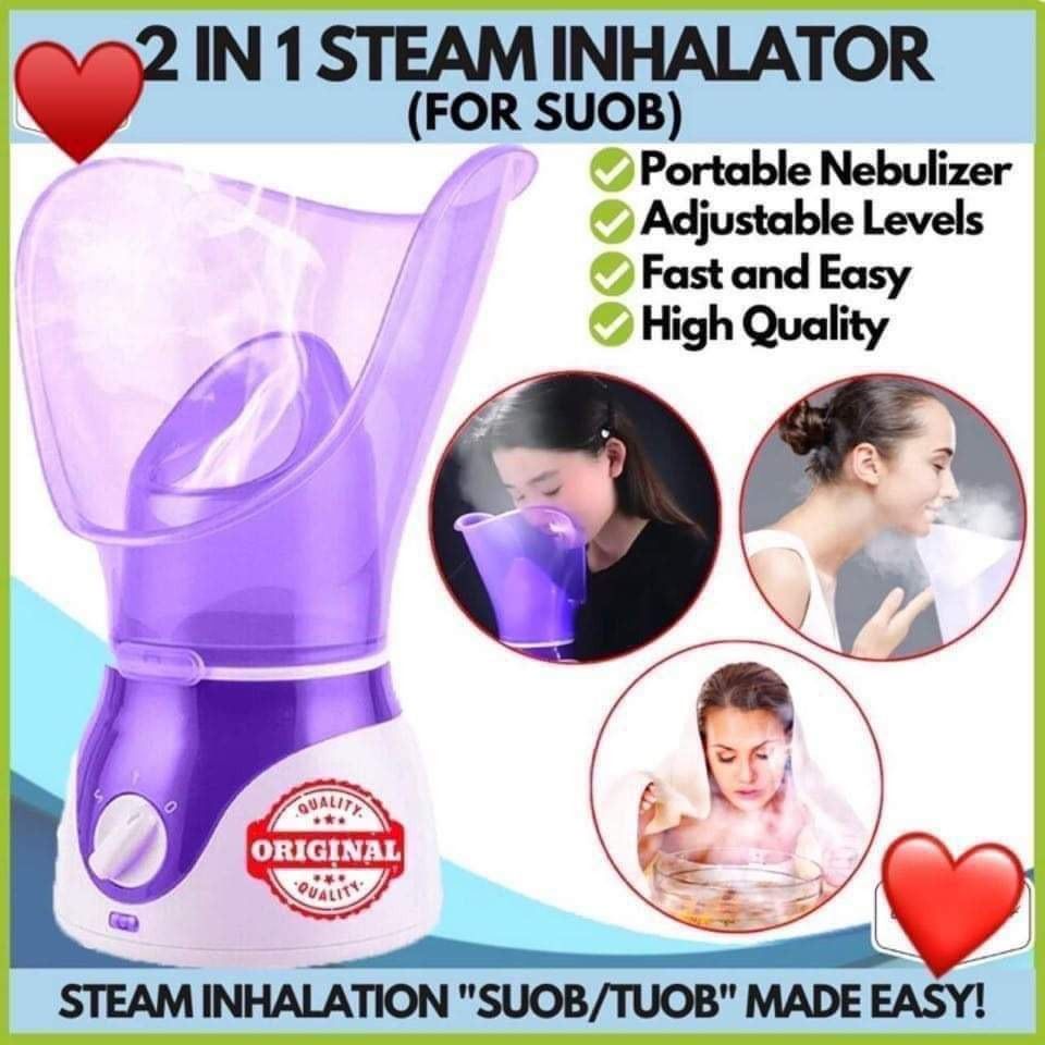 2 in 1 Steam Inhaler for "SUOB/TUOB" Facial Steamer and Vaporizer Hot