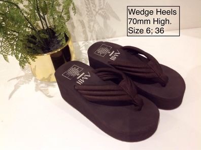 Wedge sales heel slippers
