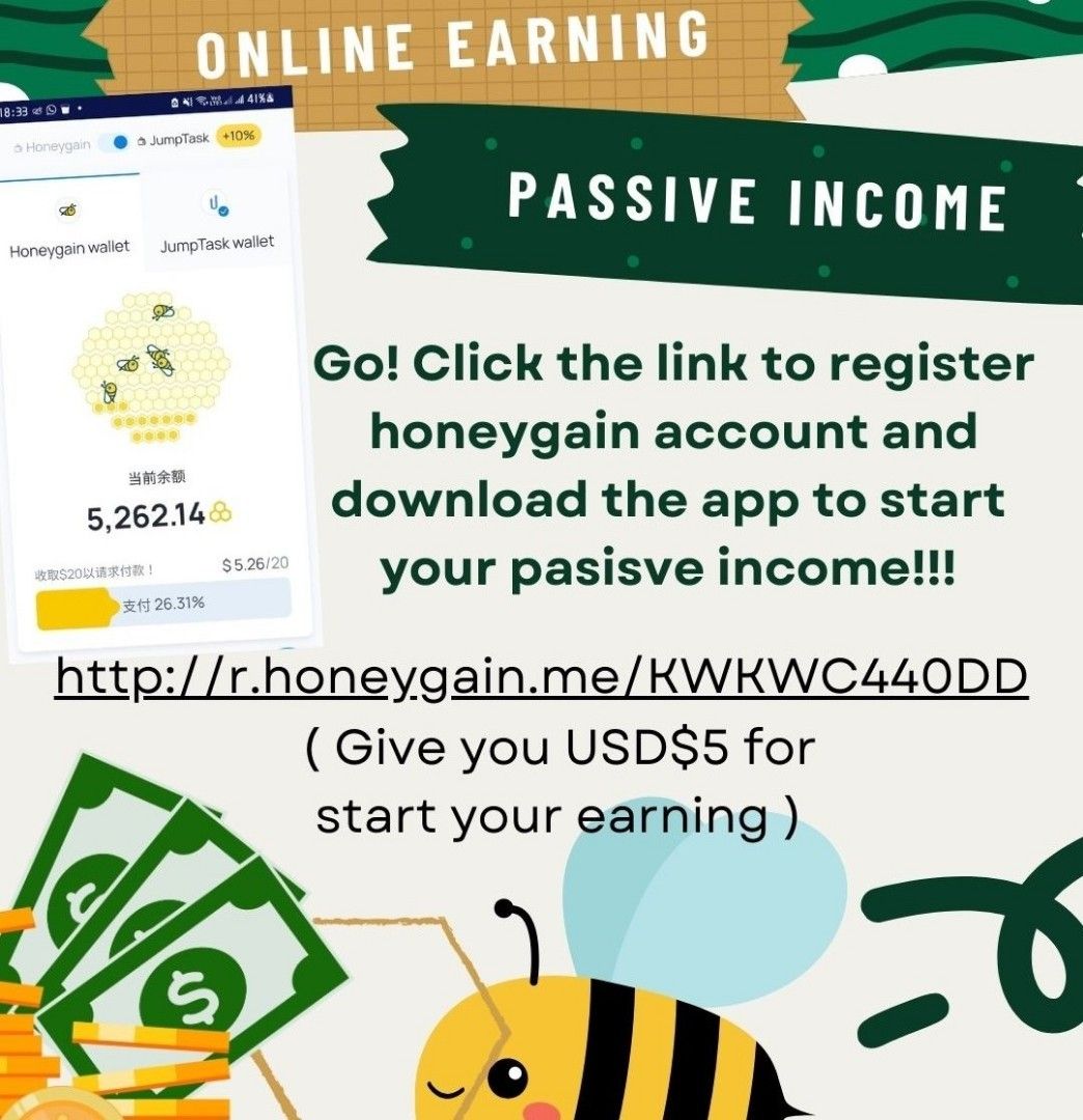 被動收入) 快快加入Honeygain 啟動你的流量網賺, 其他, 其他- Carousell