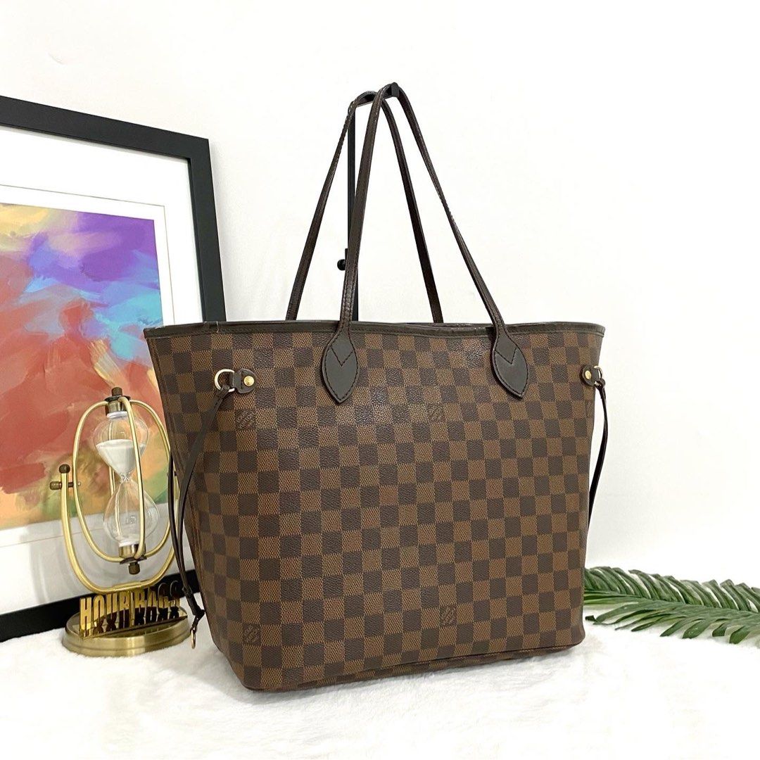 Louis Vuitton Damier Ebene Neverfull pm size, Luxury, Bags & Wallets on  Carousell