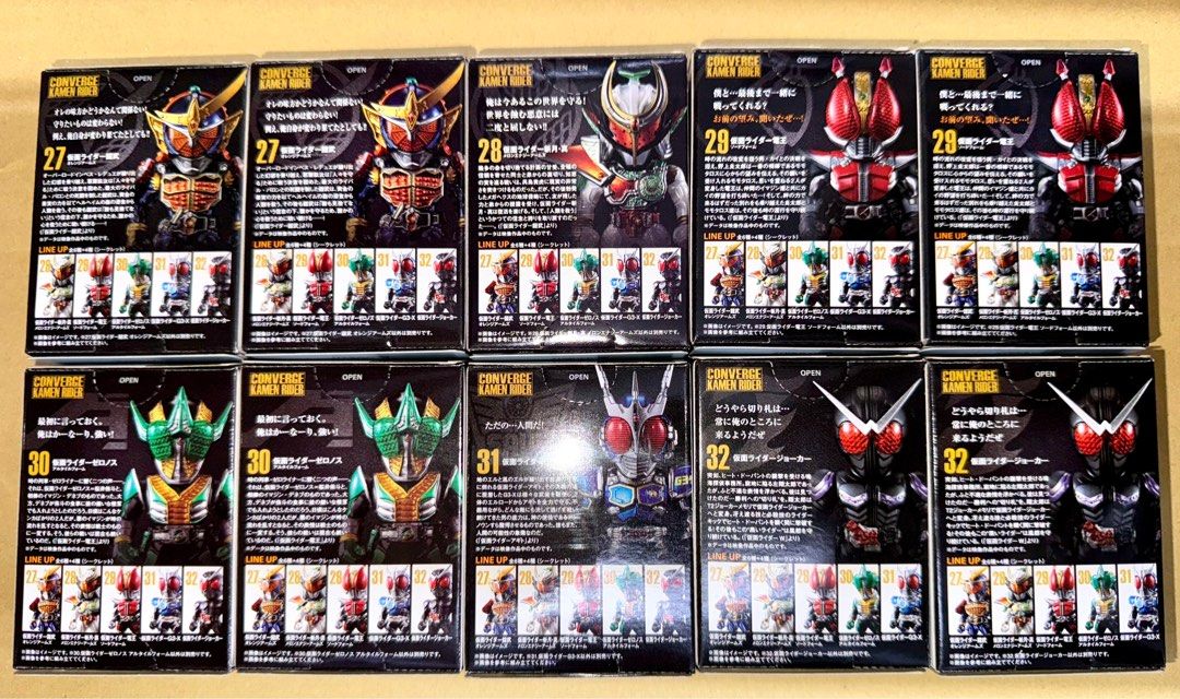 日版Converge Kamen Rider 6 全6種+4隱藏款, 興趣及遊戲, 玩具