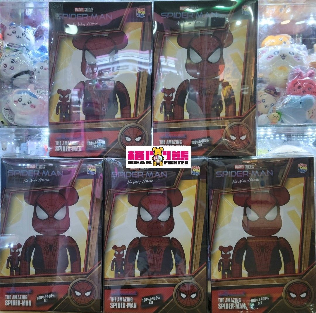 現貨發售]BE@RBRICK THE AMAZING SPIDER-MAN 100％ & 400％ Bearbrick