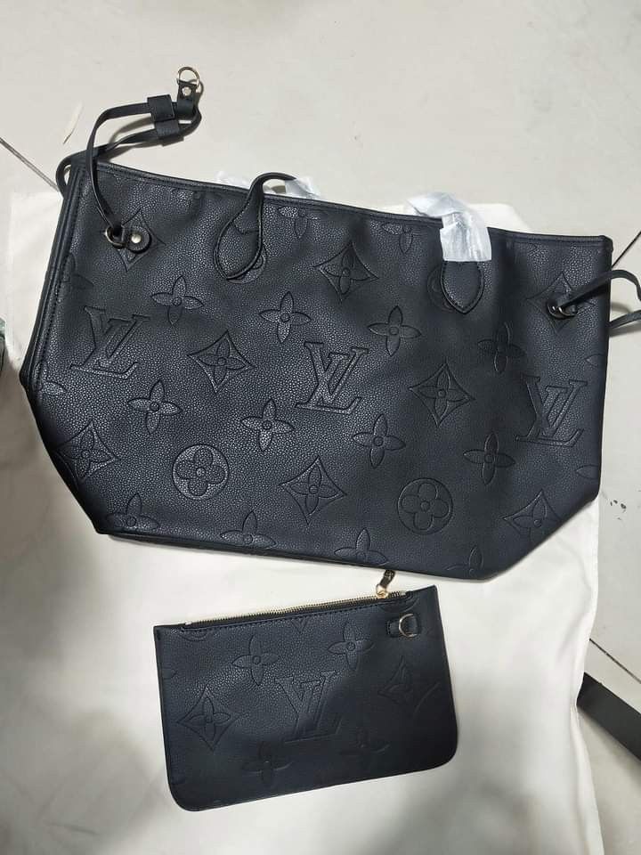 Louis Vuitton, Bags, New Louis Vuitton M45685 Neverfull Empreinte Black W  Luggage Tag
