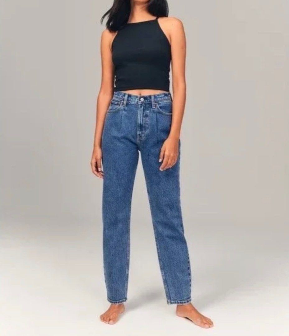 Abercrombie and Fitch + High Rise 80s Mom Jeans