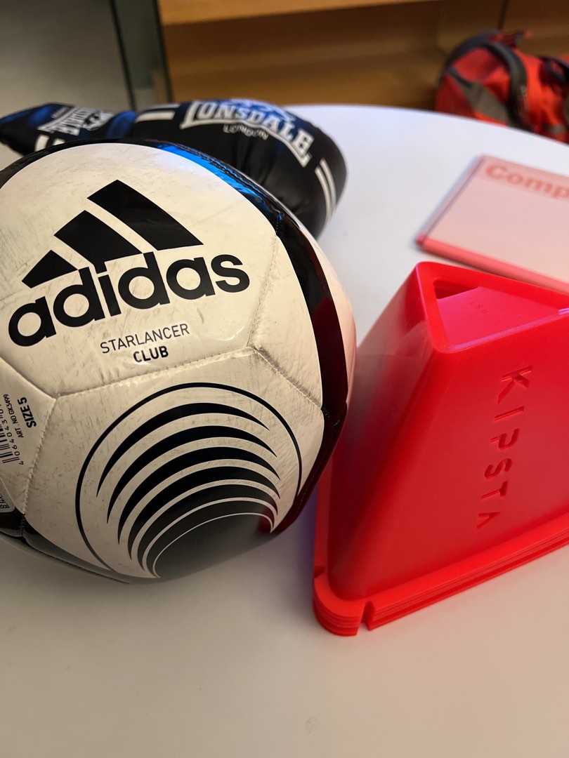 Adidas football (size 5) + kipsta cones, Sports Equipment, Sports