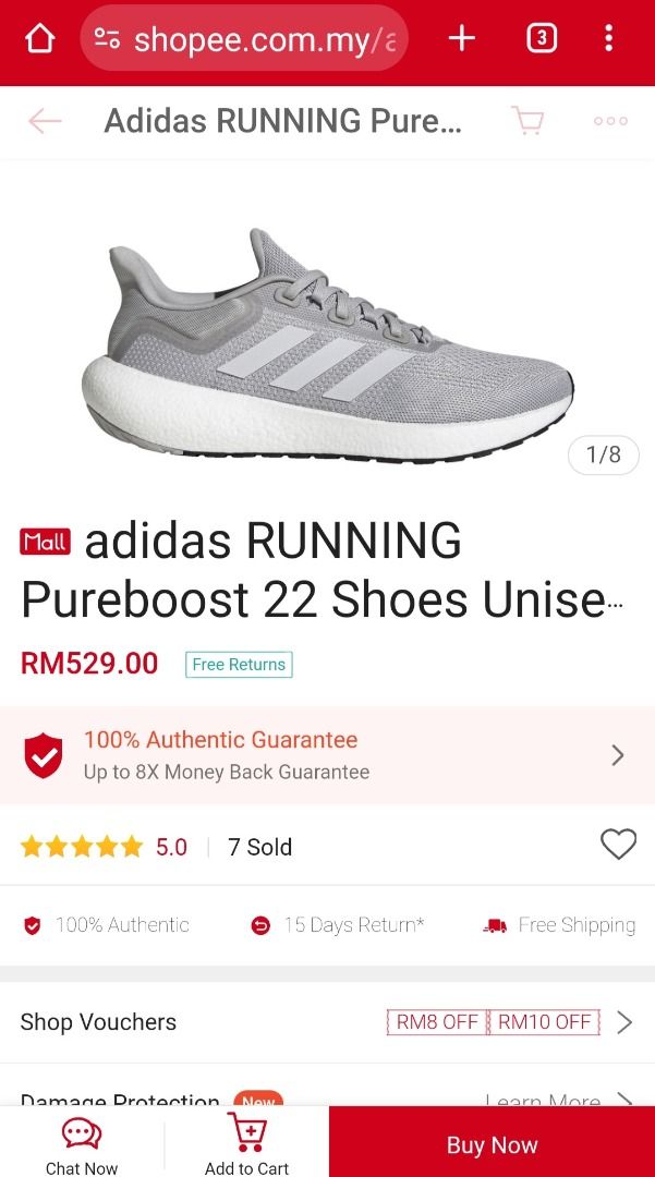 Adidas Pureboost Brand New Shoes Unisex BNIB BNWT Men s Fashion