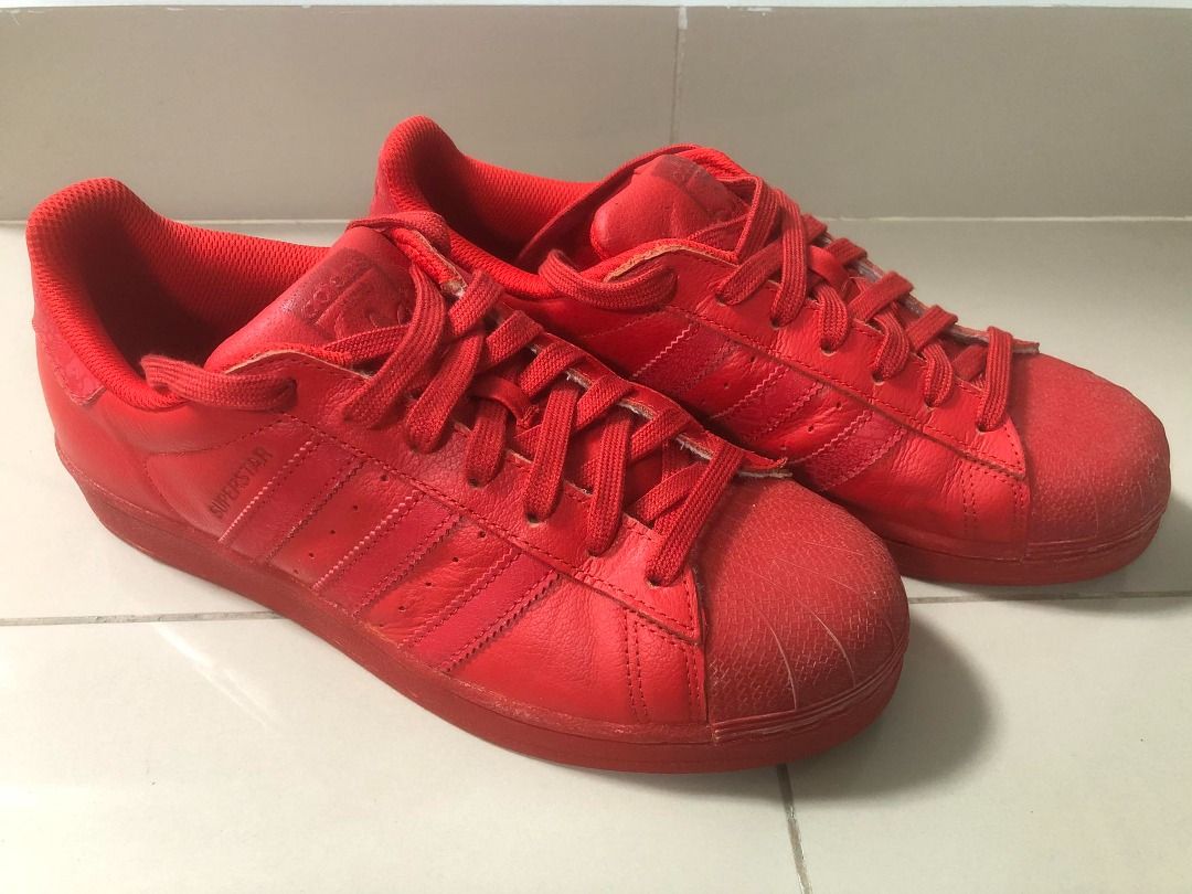 Adidas superstar outlet full red