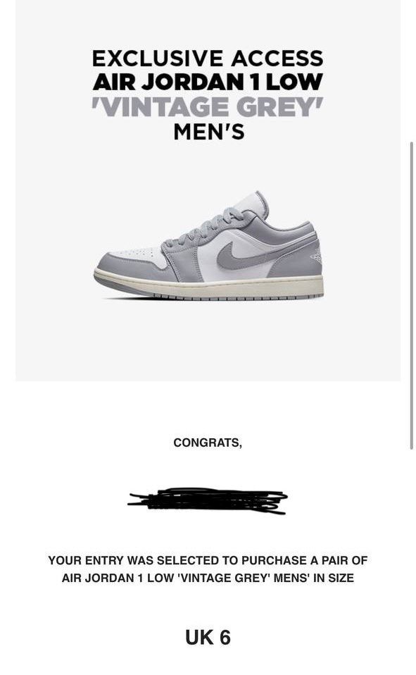 jordan 1 mens size 6