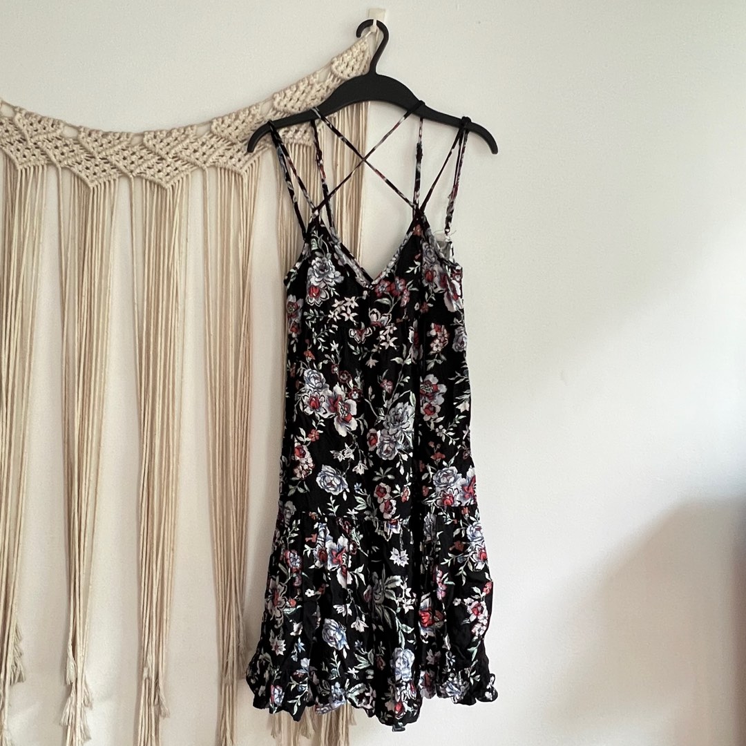 American eagle black floral dress new arrivals