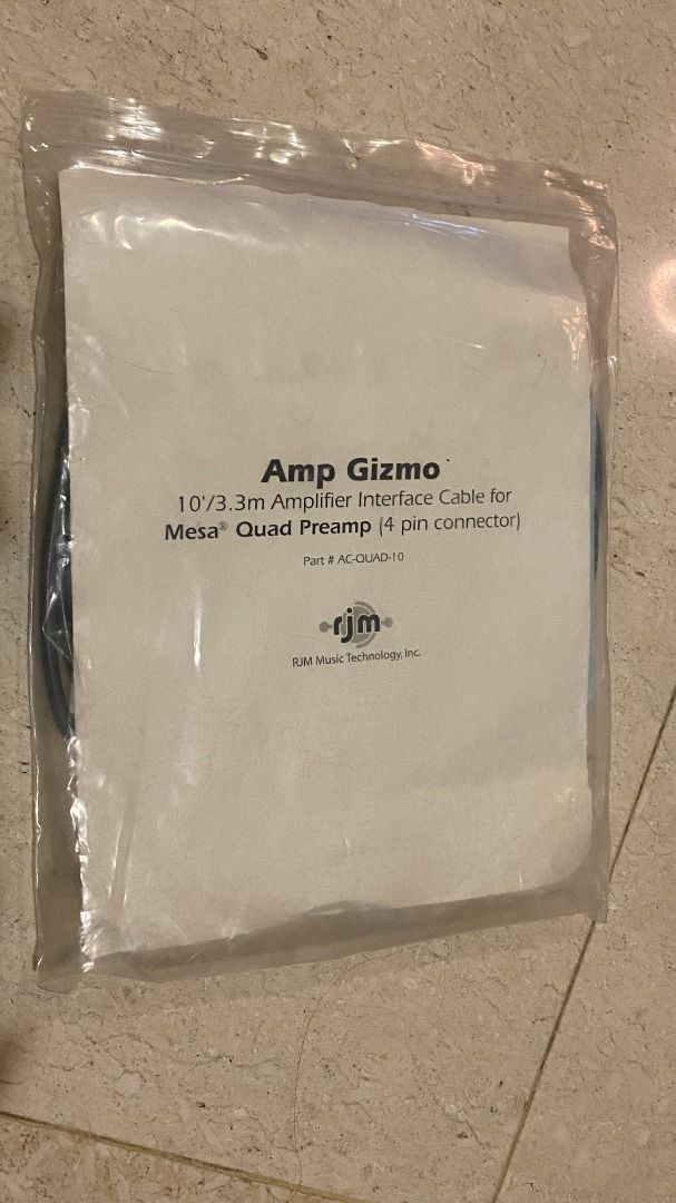 AMP GIZMO Amplifier Interface Cable for Mesa Quad Preamp, Hobbies & Toys, Music & Media, Musical