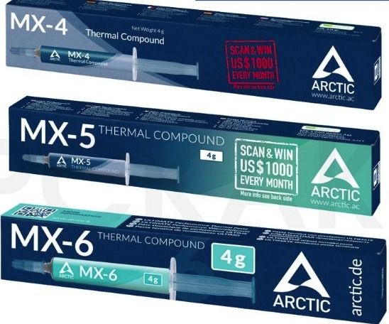 Arctic MX-6 MX-5 MX-4 MX-2 Thermal Compound Paste CPU Console 2g