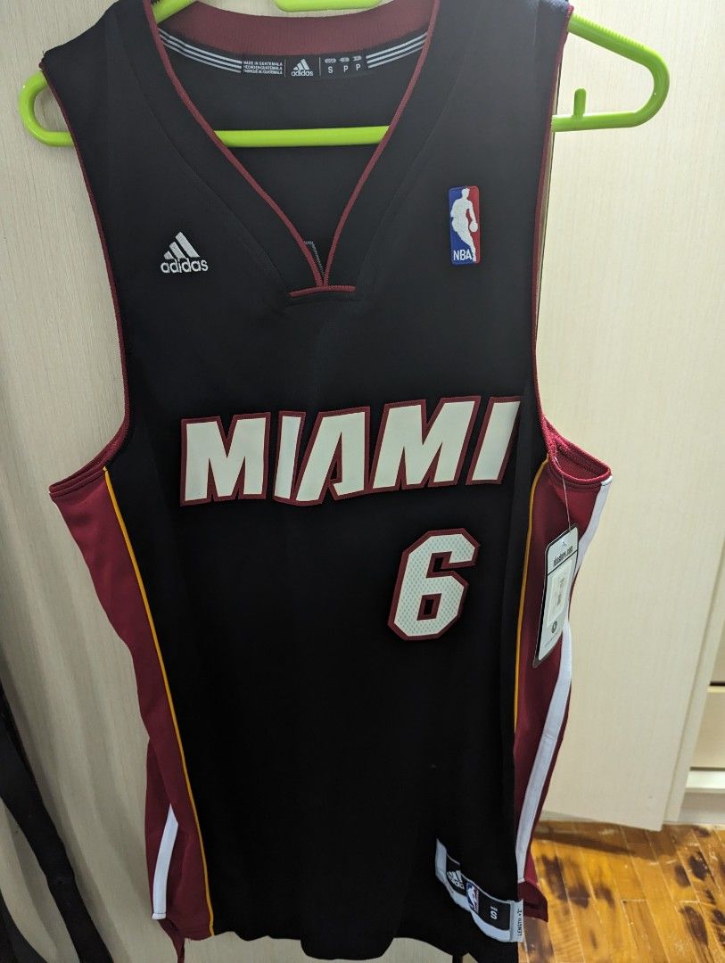 Adidas Miami Heat Home White LeBron James #6 Authentic Swingman