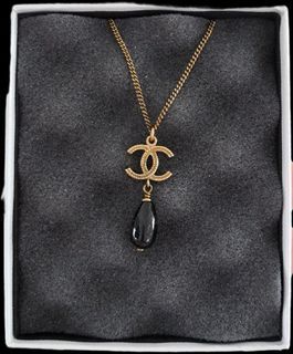 Chanel 100 Anniversary CC Faux Pearl Crystal Gold Tone Pendant Necklace  Chanel | The Luxury Closet