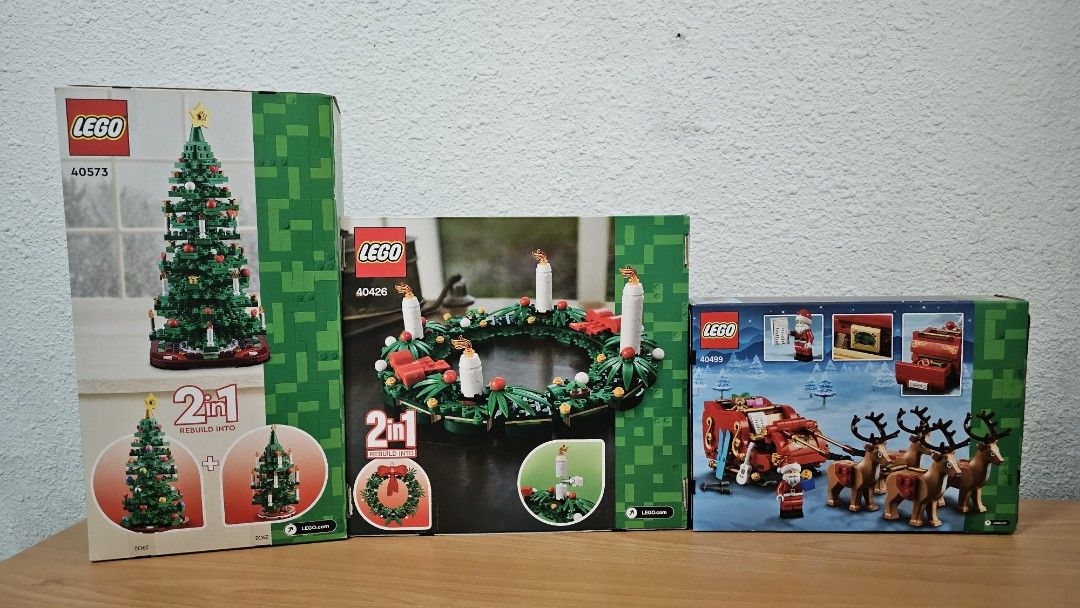 Lego Holiday Bundle, Christmas Tree (40573) and Wreath (40426), 2-in-1  Building Toy Set, (1294 Total Pcs) 