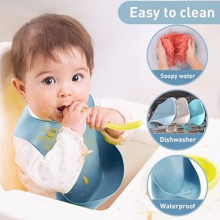 Olababy 3 Piece Parent Led and Baby Led Weaning First Feeding Set, Includes  Training Spoon, Feeding Spoon and Steambowl