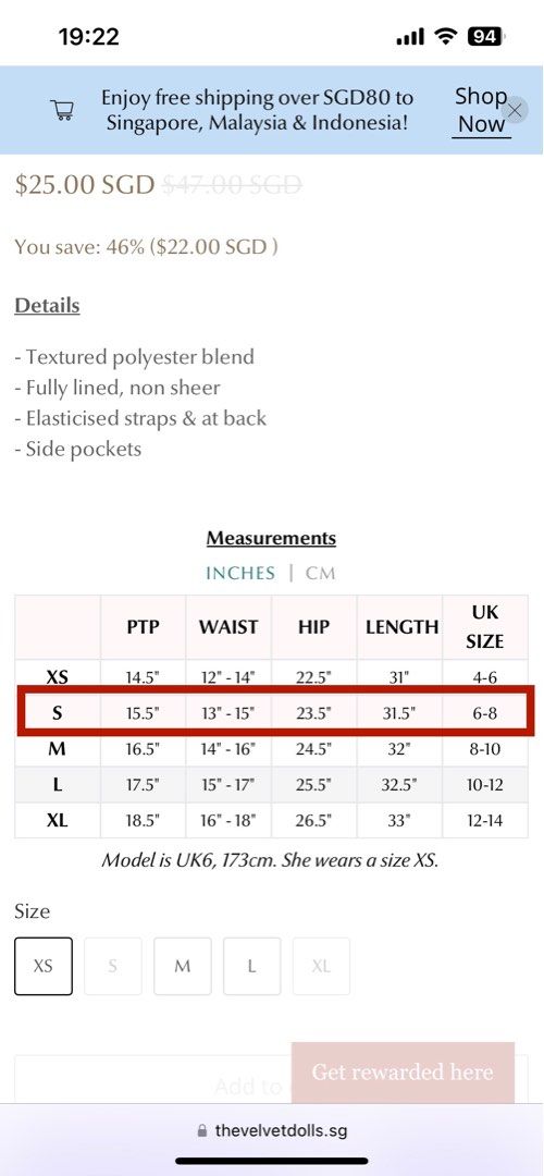 Forever 21 store dress size chart