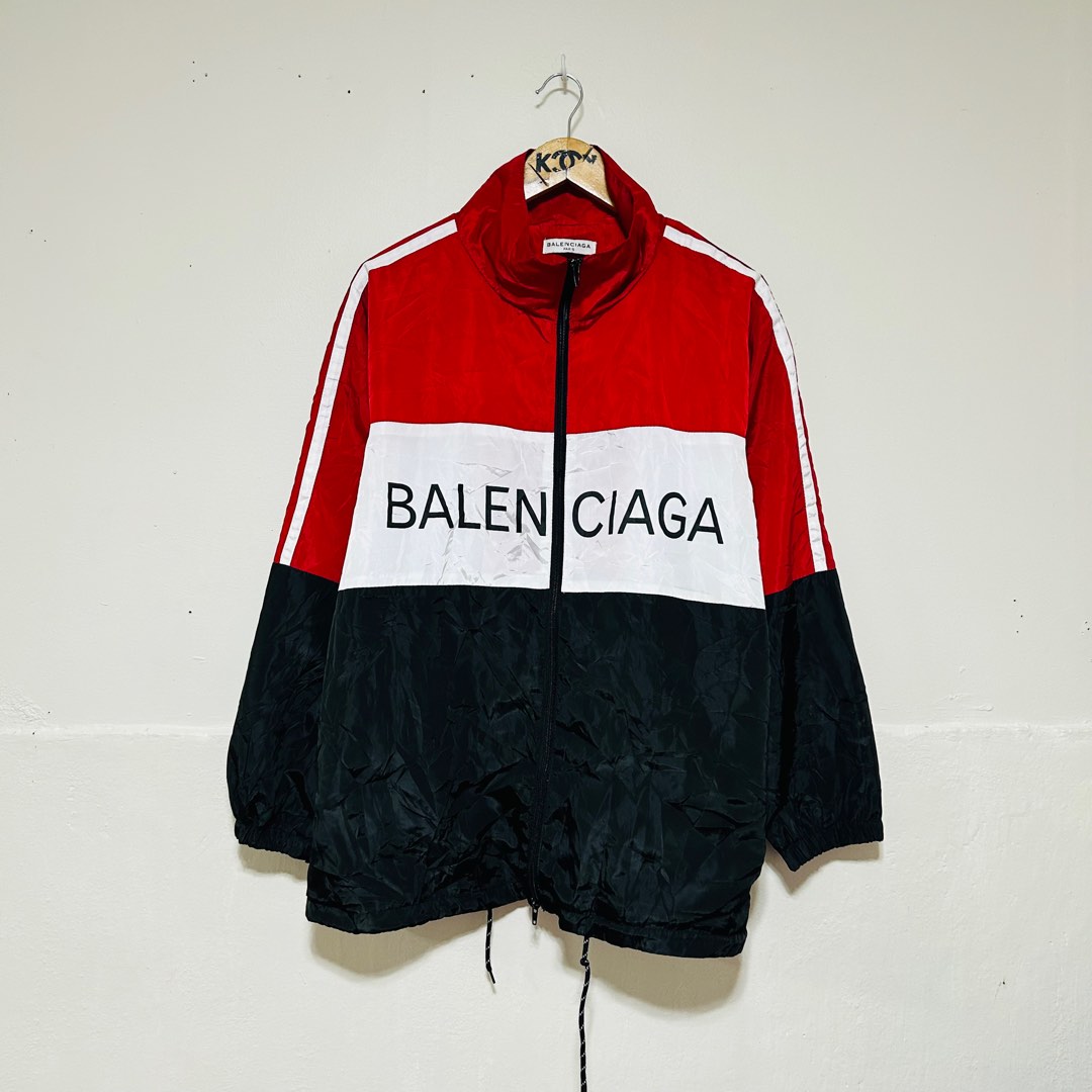 balenciaga windbreaker silver