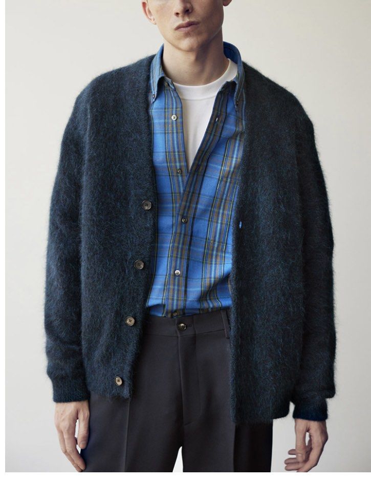 Beauty & youth shaggy mohair cardigan sweater Nautica, 男裝, 外套