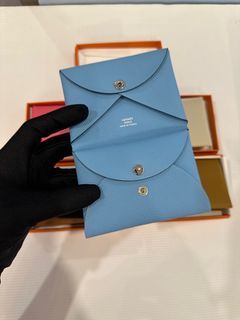 Hermes Calvi Card Holder In Nata & Quebracho – Found Fashion