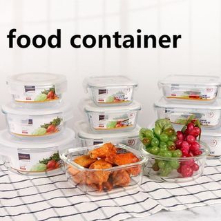 Borosilicate Glass Airtight Lunch Box Tupperware Food Container