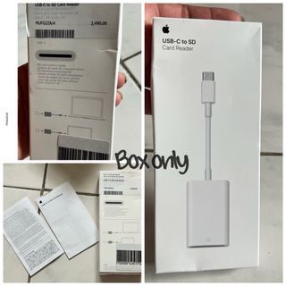 Box of Apple Mac USB-C to SD Card READER