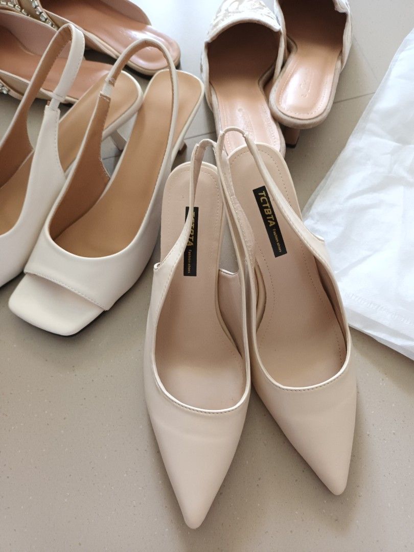 BRAND NEW Heels in Nude white. Women shoes. High heels Women s