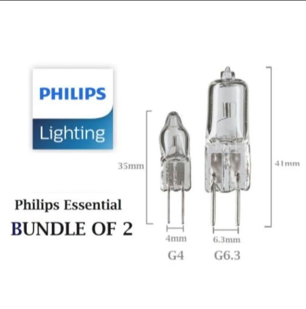 *Bundle Of 2* Philips Essential G4 Halogen Rocket Bulb 20w, Furniture ...